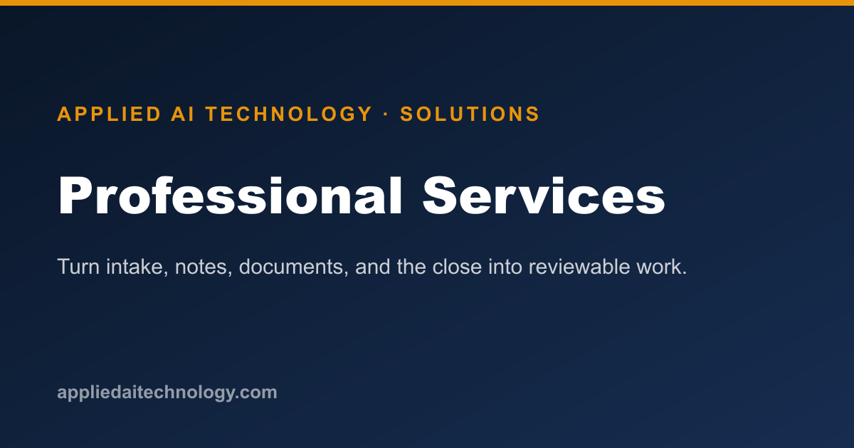 Professional Services | Applied AI Technology